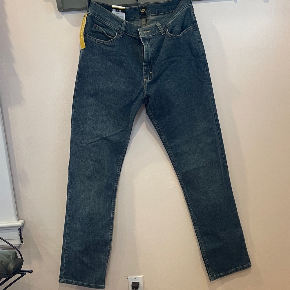 Lee Men's Dark Blue Straight Jeans